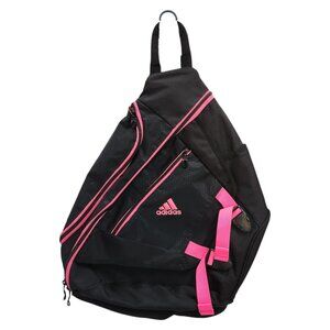 Adidas Loadspring Sling Backpack Black & Pink Multiple Pockets Adjustable Strap